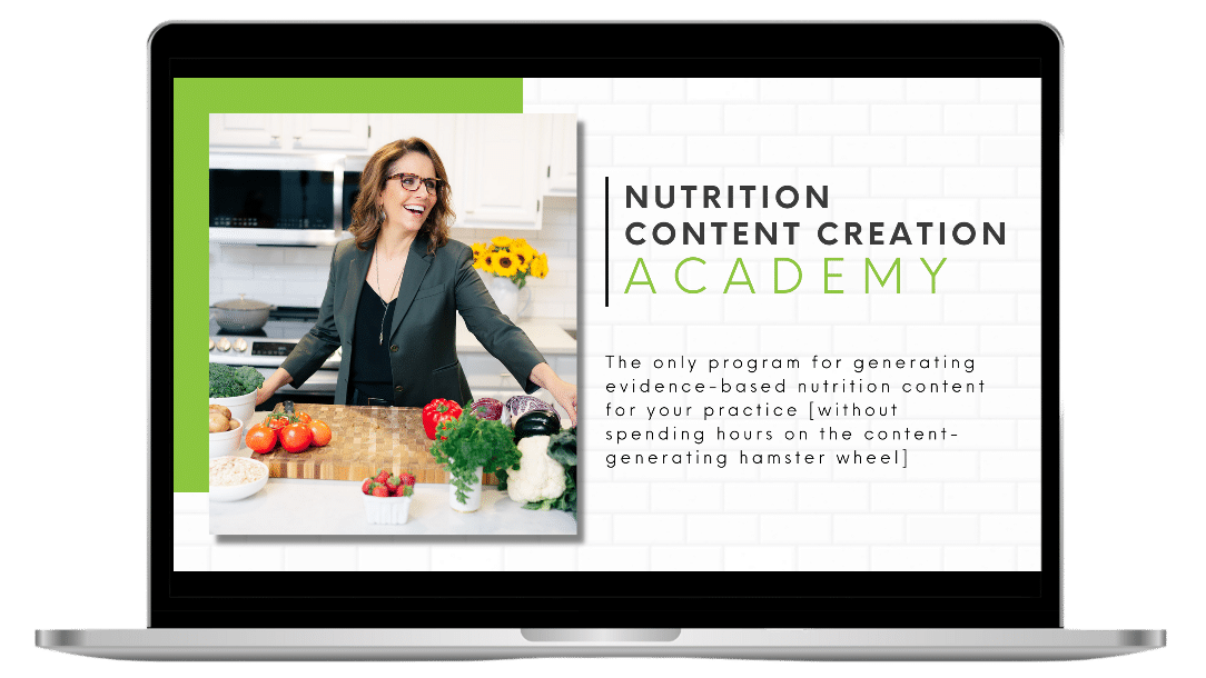 Nutrition Content Creation Academy